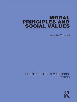 cover image of Moral Principles and Social Values